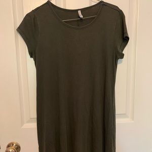 olive t-shirt dress